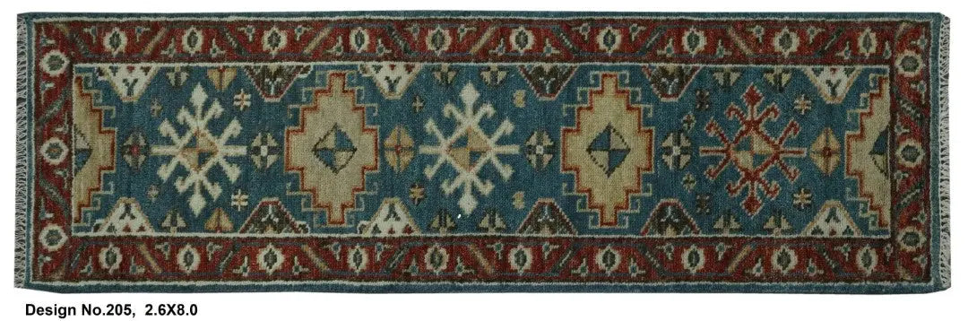 Hand knotted Indian Modern Rug 2'6" x 8'0" ABC Rugs Kilims